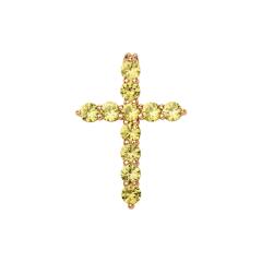 Ювелирное изделие - Крест из красного золота с сапфирами в магазине Best-Gold 030934