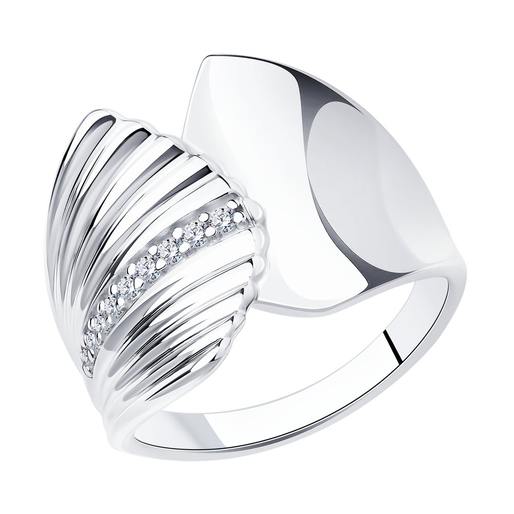 Ювелирное изделие - Кольцо из серебра с фианитами в магазине Best-Gold 121695