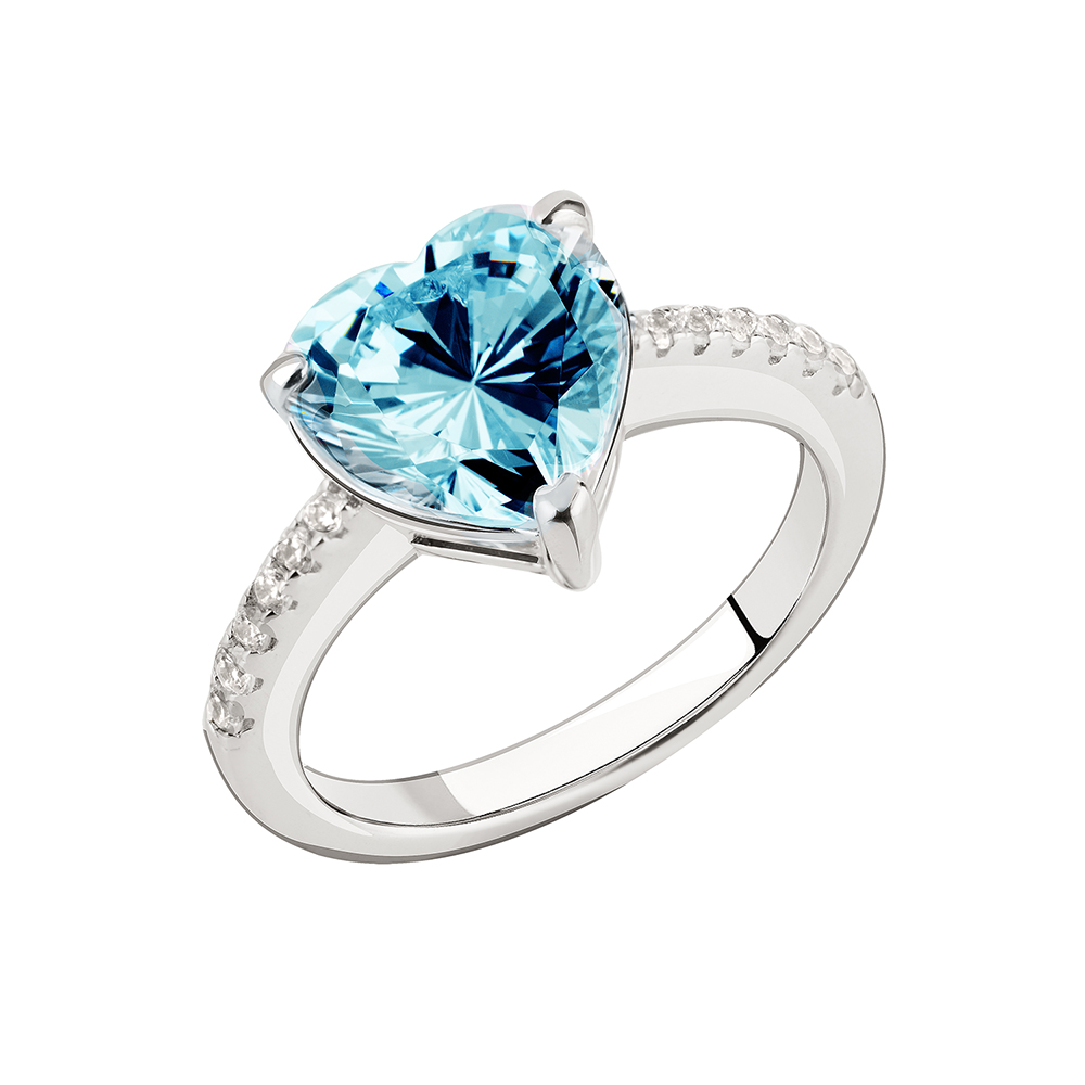 Кольцо из серебра с цирконами Ювелирное изделие - Кольцо из серебра с цирконами в магазине Best-Gold 040082