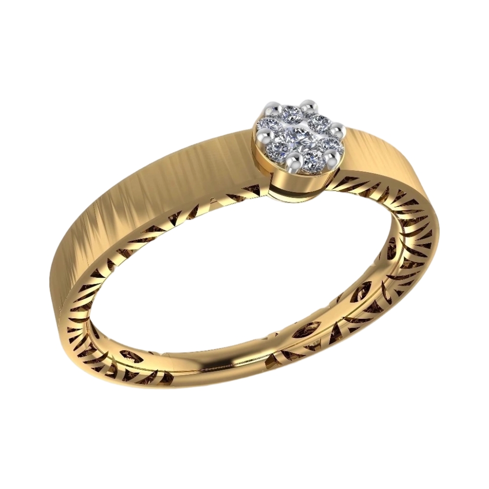 Кольцо помолвочное из красного золота с фианитом Ювелирное изделие - Кольцо помолвочное из красного золота с фианитом в магазине Best-Gold 124796