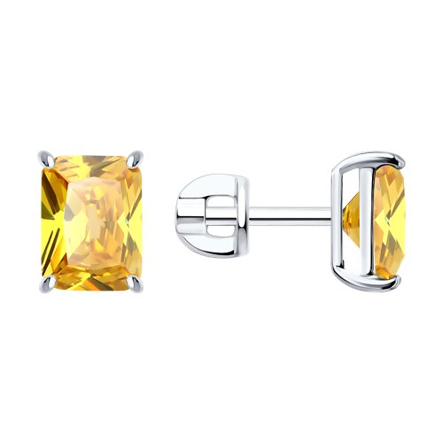 Серьги из серебра с фианитами Ювелирное изделие - Серьги из серебра с фианитами в магазине Best-Gold 140734