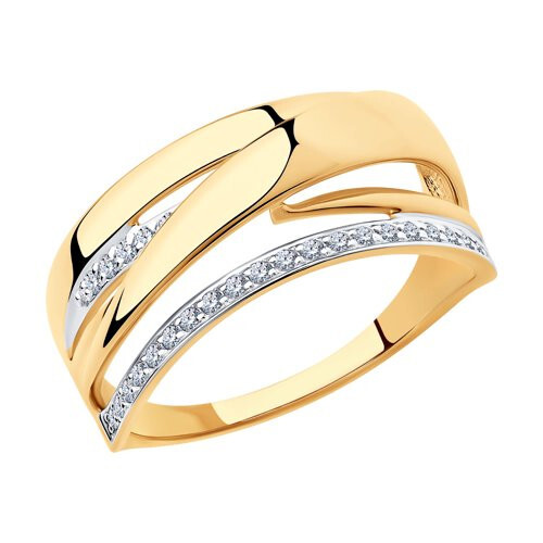 Кольцо из красного золота с фианитами Ювелирное изделие - Кольцо из красного золота с фианитами в магазине Best-Gold 120601