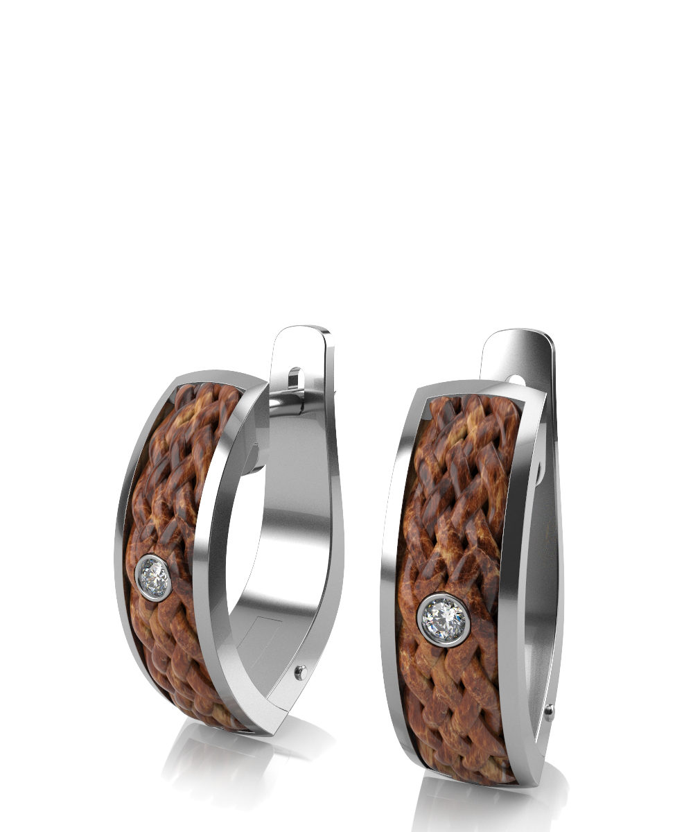 Серьги из серебра с фианитами Ювелирное изделие - Серьги из серебра с фианитами в магазине Best-Gold 134578