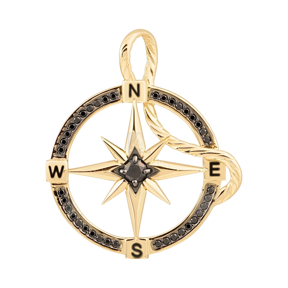 Ювелирное изделие - Подвеска из красного золота с фианитами в магазине Best-Gold 132088