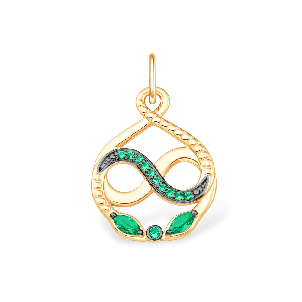 Подвеска из красного золота с фианитами Ювелирное изделие - Подвеска из красного золота с фианитами в магазине Best-Gold 144953