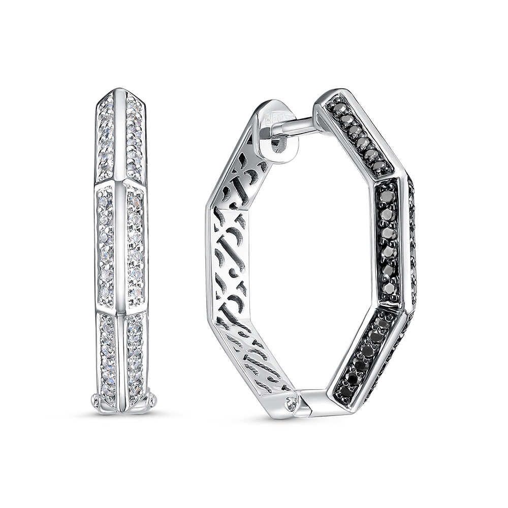 Серьги из белого золота с бриллиантами Ювелирное изделие - Серьги из белого золота с бриллиантами в магазине Best-Gold 142056