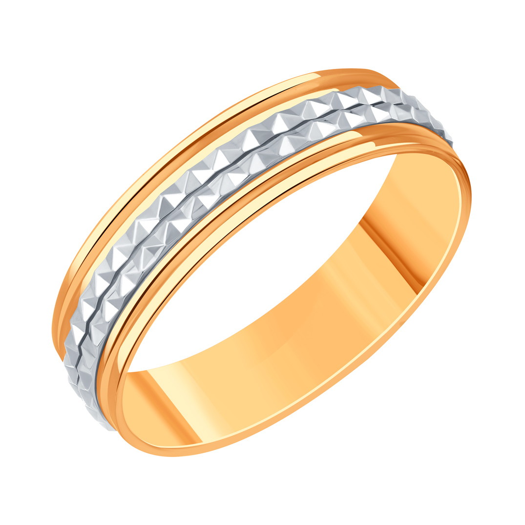 Ювелирное изделие - Обручальное кольцо из комбинированного золота в магазине Best-Gold 151442