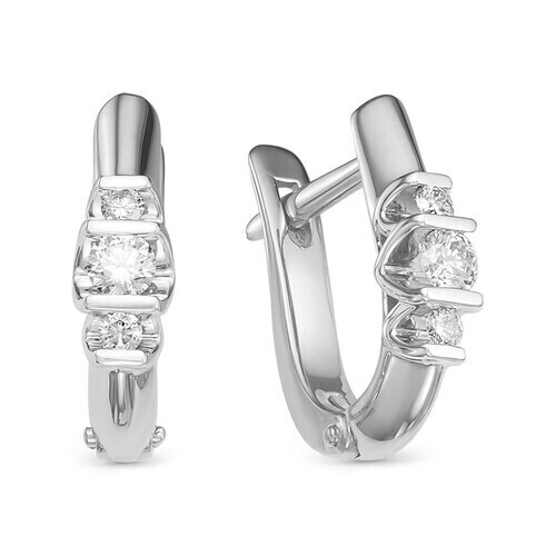 Серьги из белого золота с бриллиантами Ювелирное изделие - Серьги из белого золота с бриллиантами в магазине Best-Gold 006832