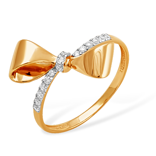 Кольцо из красного золота с фианитами Ювелирное изделие - Кольцо из красного золота с фианитами в магазине Best-Gold 129211