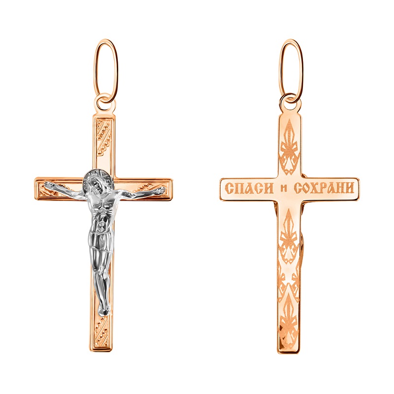 Ювелирное изделие - Крест из красного золота в магазине Best-Gold 130800
