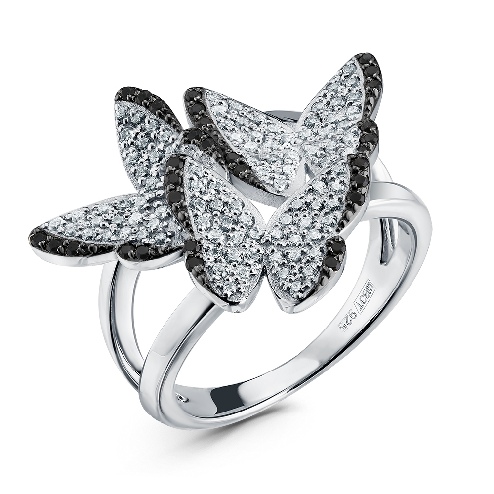 Ювелирное изделие - Кольцо из серебра с фианитами в магазине Best-Gold 107549