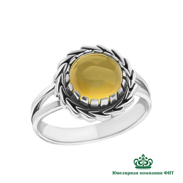 Ювелирное изделие - Кольцо из серебра с обсидианом в магазине Best-Gold 153132