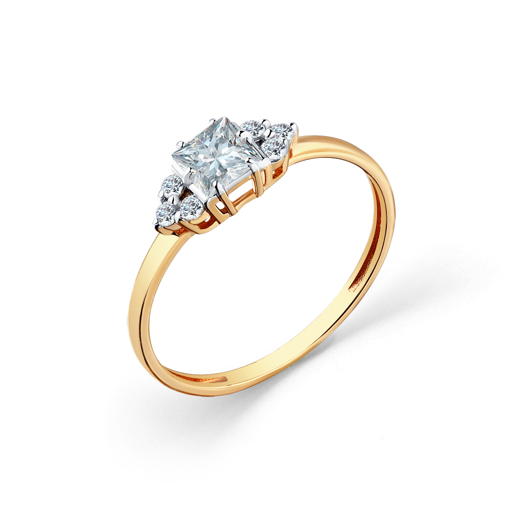 Кольцо из красного золота с фианитами Ювелирное изделие - Кольцо из красного золота с фианитами в магазине Best-Gold 125697