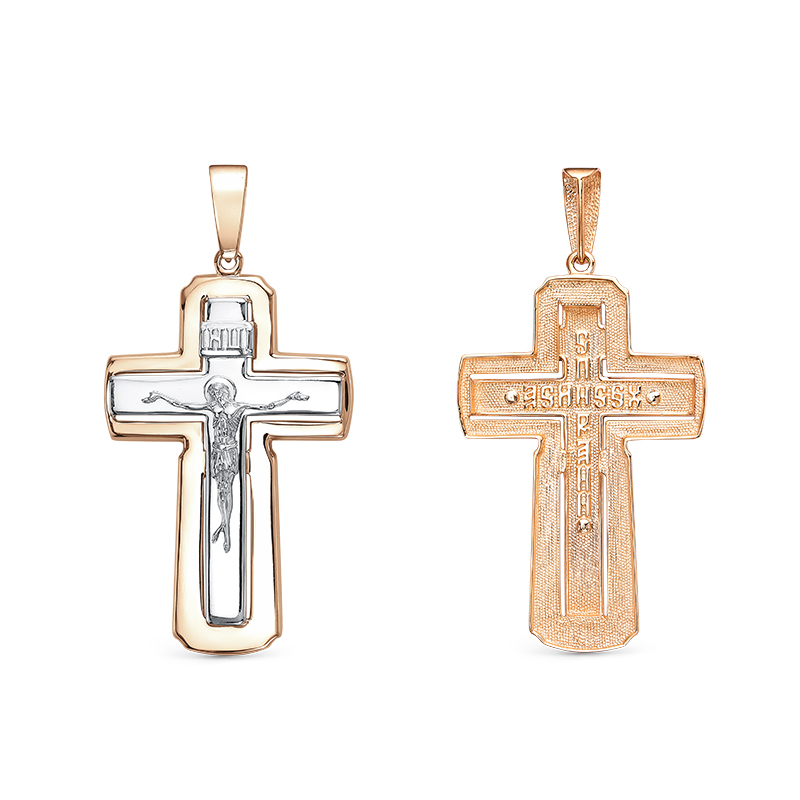 Крест из красного золота Ювелирное изделие - Крест из красного золота в магазине Best-Gold 124874