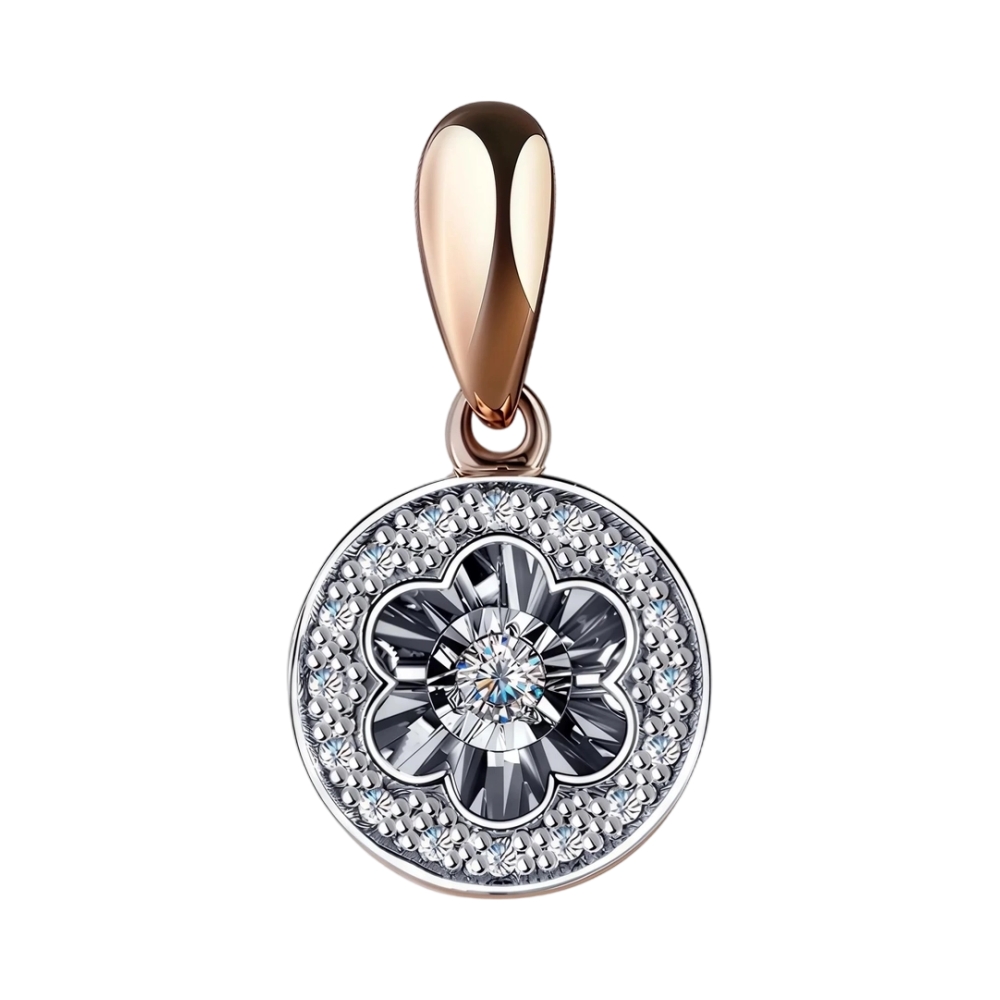 Ювелирное изделие - Подвеска из красного золота с бриллиантами в магазине Best-Gold 149144