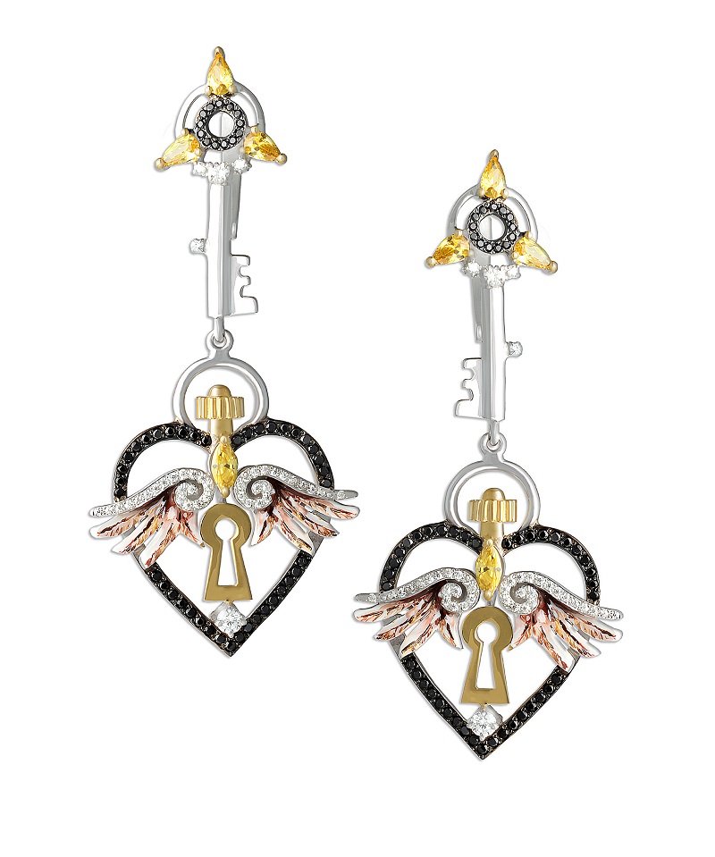 Серьги из серебра с фианитами Ювелирное изделие - Серьги из серебра с фианитами в магазине Best-Gold 152918