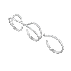 Кольцо из белого золота с фианитами Ювелирное изделие - Кольцо из белого золота с фианитами в магазине Best-Gold 031883