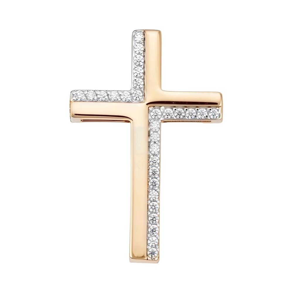 Подвеска из красного золота с фианитами Ювелирное изделие - Подвеска из красного золота с фианитами в магазине Best-Gold 140085