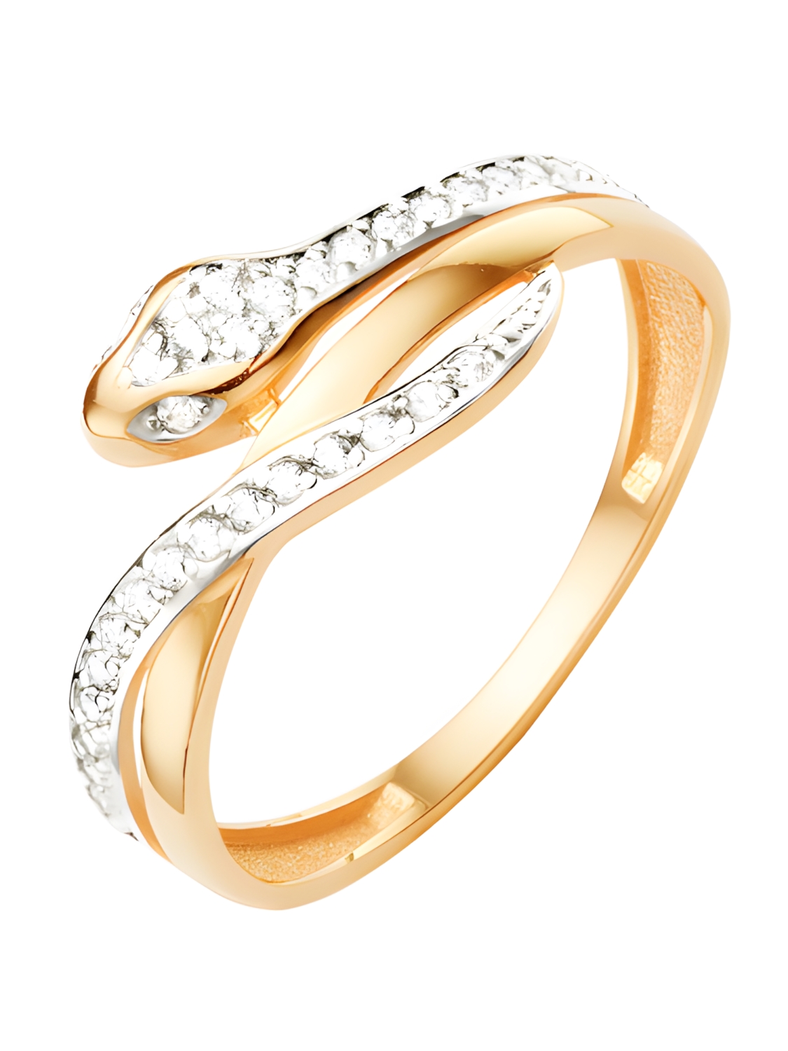 Ювелирное изделие - Кольцо из красного золота с фианитами в магазине Best-Gold 148427