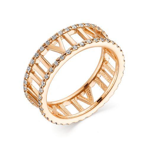 Кольцо из красного золота с бриллиантами