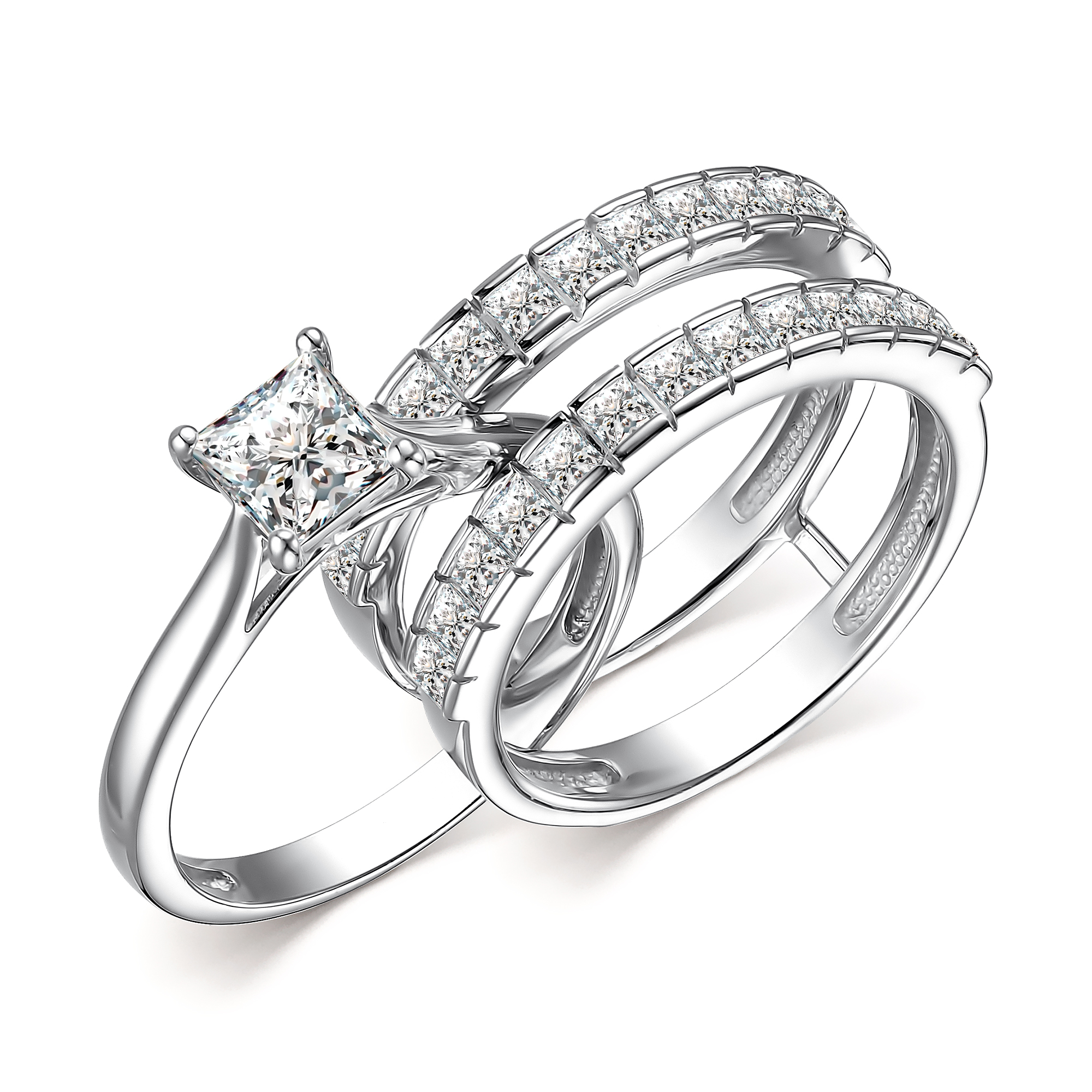 Кольцо из серебра с фианитами Ювелирное изделие - Кольцо из серебра с фианитами в магазине Best-Gold 125471