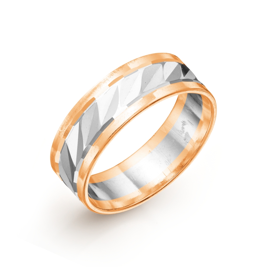Ювелирное изделие - Обручальное кольцо из комбинированного золота в магазине Best-Gold 102875