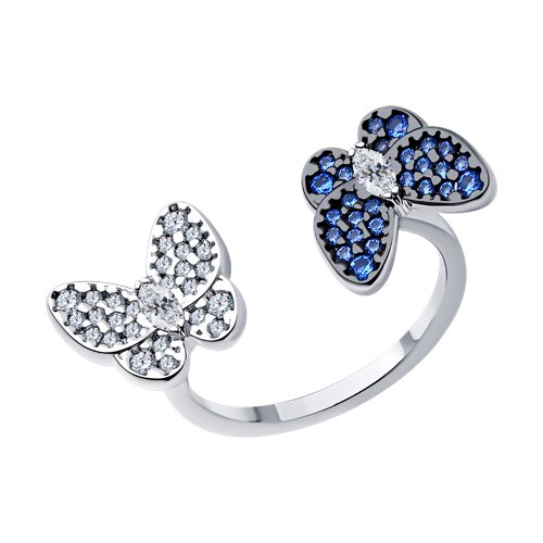 Кольцо из серебра с фианитами Ювелирное изделие - Кольцо из серебра с фианитами в магазине Best-Gold 124637