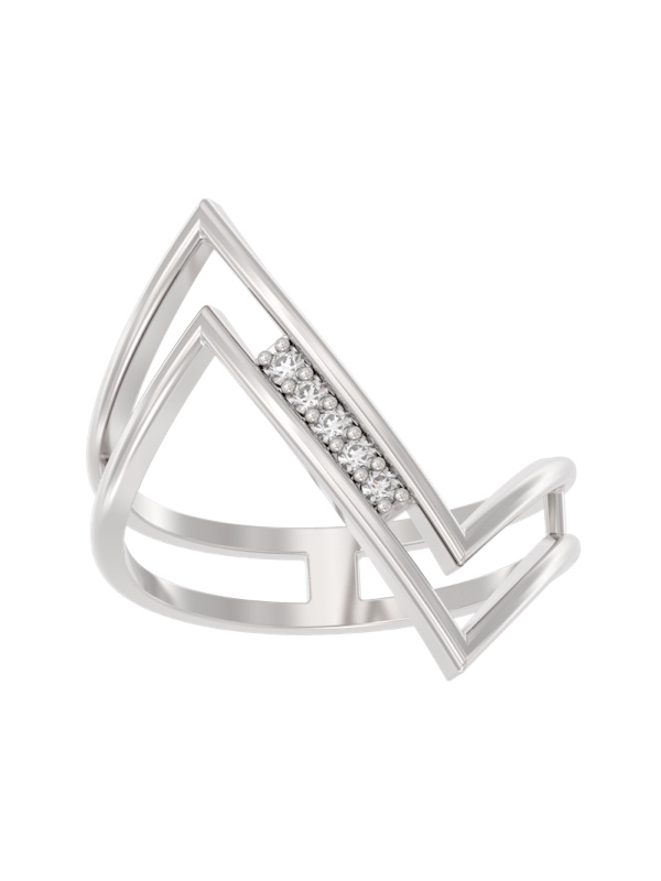 Кольцо из серебра с фианитами Ювелирное изделие - Кольцо из серебра с фианитами в магазине Best-Gold 146460