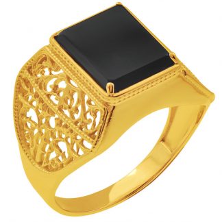 Мужская печатка из красного золота с агатом Ювелирное изделие - Мужская печатка из красного золота с агатом в магазине Best-Gold 141792