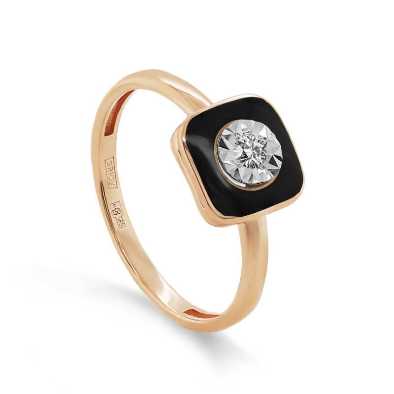 Кольцо из красного золота с бриллиантами Ювелирное изделие - Кольцо из красного золота с бриллиантами в магазине Best-Gold 141735