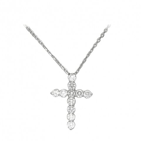 Крест из белого золота с бриллиантами Ювелирное изделие - Крест из белого золота с бриллиантами в магазине Best-Gold 086967