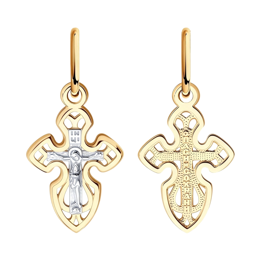 Ювелирное изделие - Крест из красного золота в магазине Best-Gold 155336