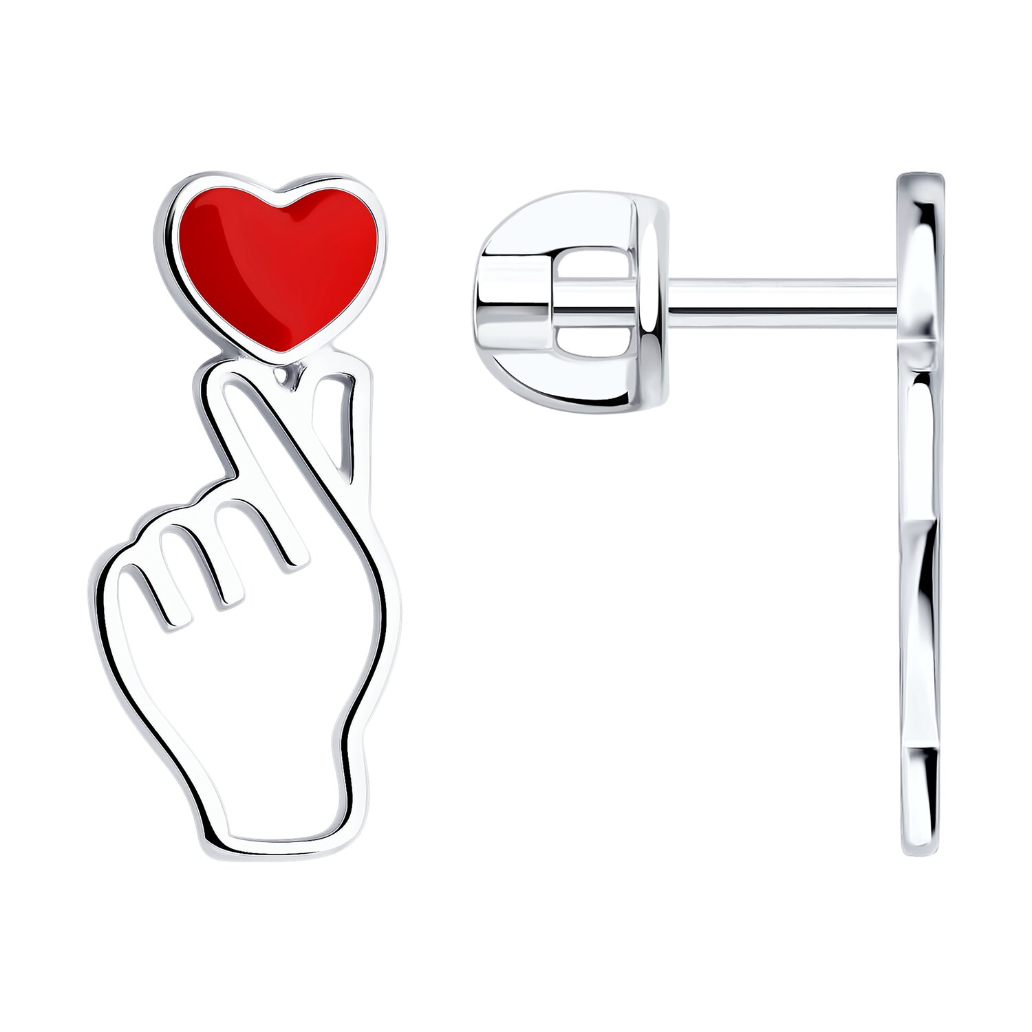 Серьги из серебра с эмалью Ювелирное изделие - Серьги из серебра с эмалью в магазине Best-Gold 140713