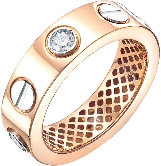 Кольцо из красного золота с фианитами Ювелирное изделие - Кольцо из красного золота с фианитами в магазине Best-Gold 140962