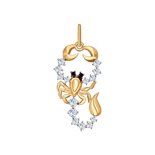 Подвеска из красного золота с фианитами Ювелирное изделие - Подвеска из красного золота с фианитами в магазине Best-Gold 145816