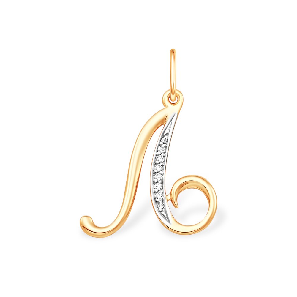 Подвеска из красного золота с фианитами Ювелирное изделие - Подвеска из красного золота с фианитами в магазине Best-Gold 144949