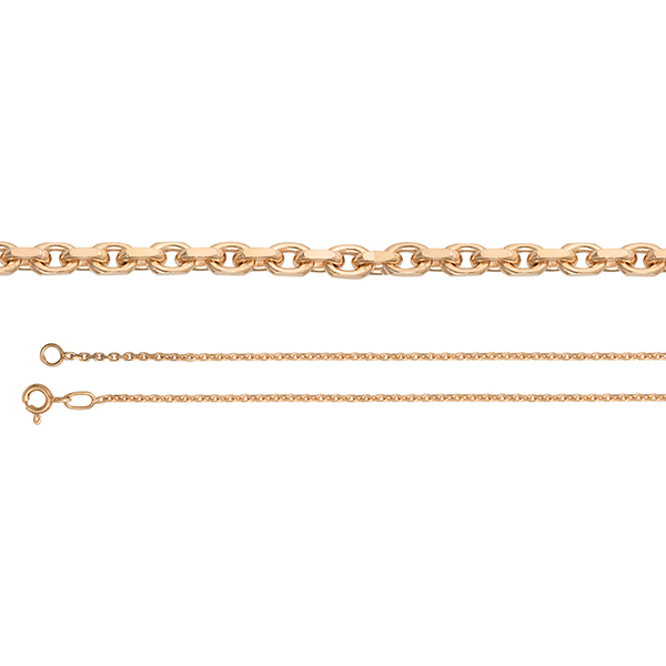 Цепь из красного золота якорное плетение Ювелирное изделие - Цепь из красного золота якорное плетение в магазине Best-Gold 071430
