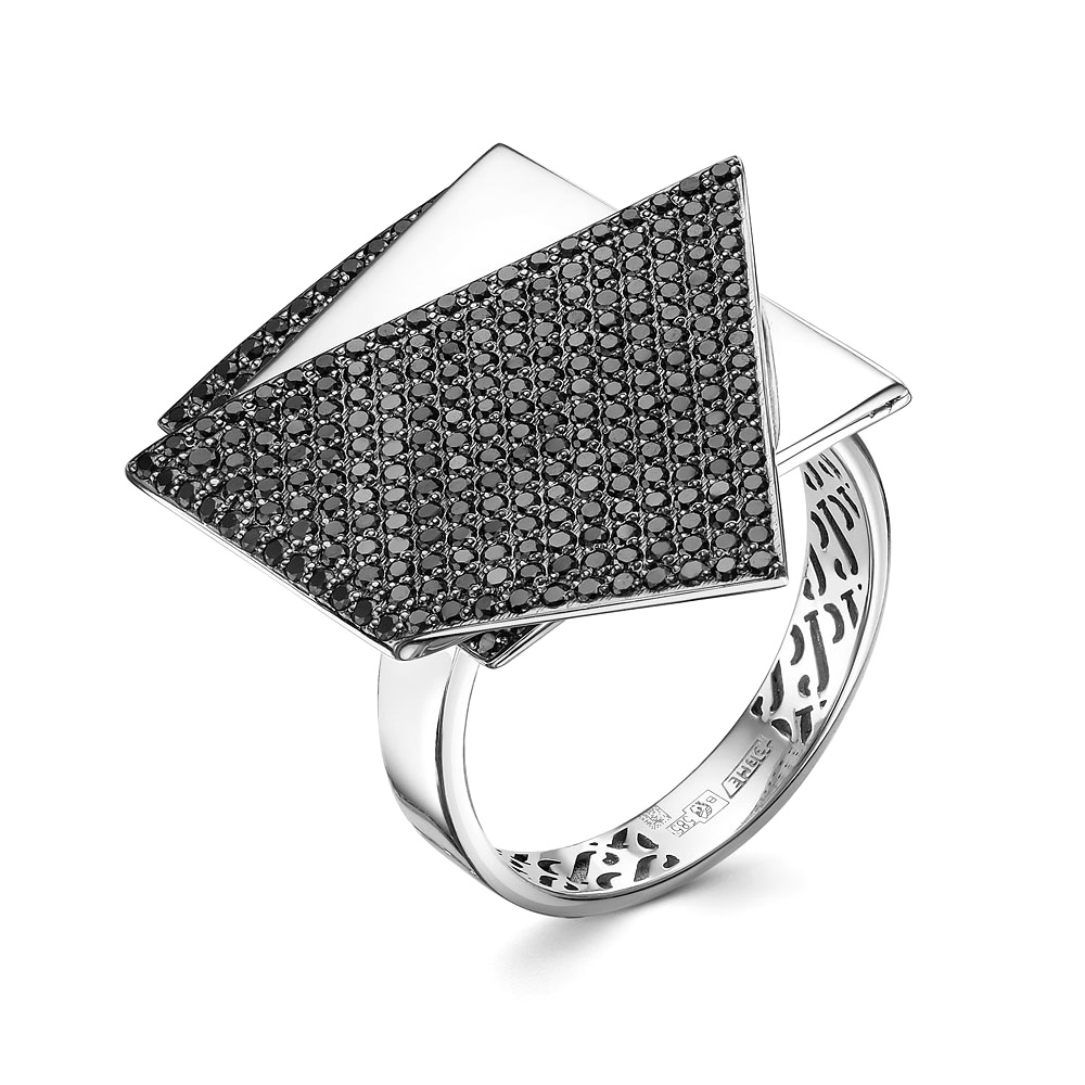 Кольцо из белого золота с бриллиантами Ювелирное изделие - Кольцо из белого золота с бриллиантами в магазине Best-Gold 141445