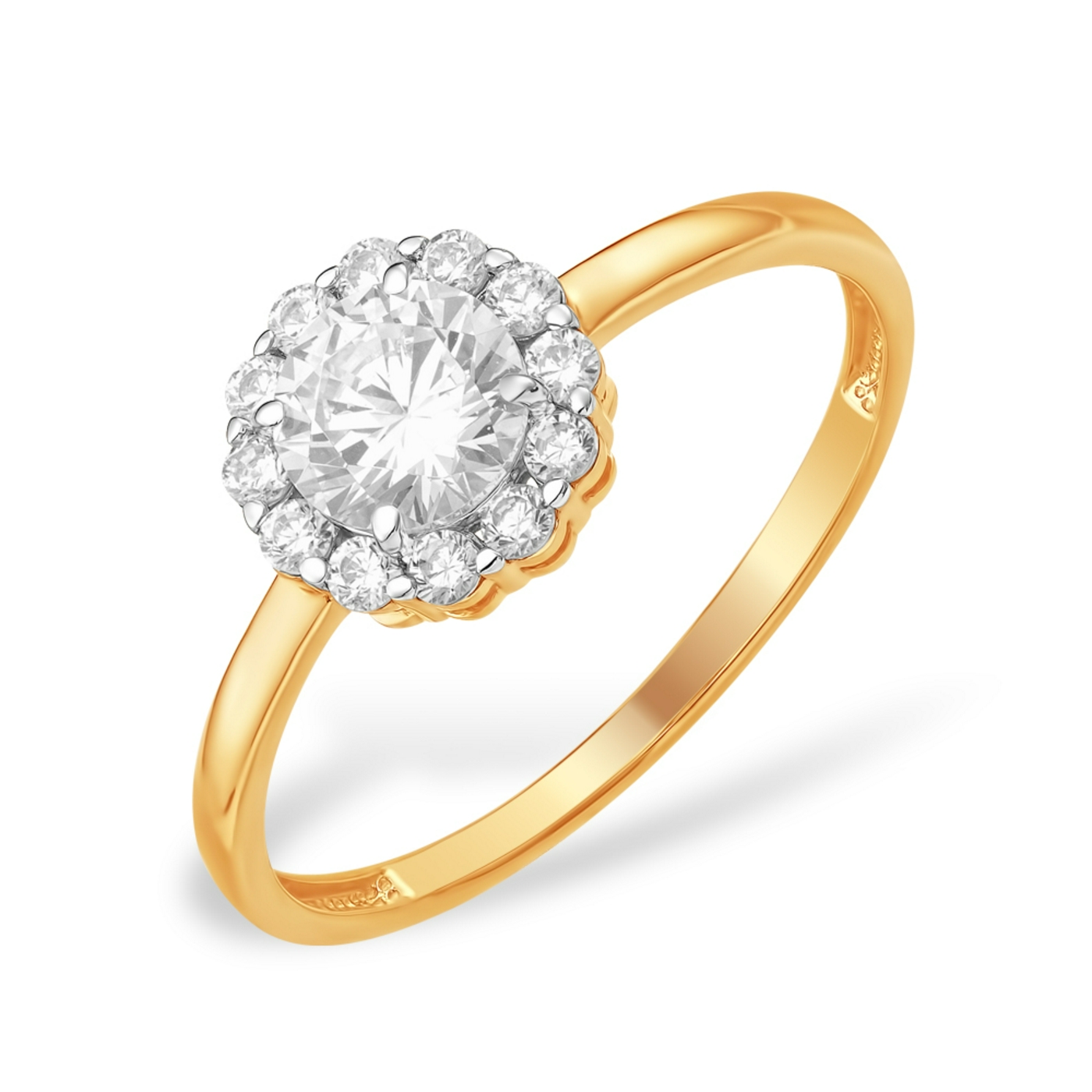 Кольцо из красного золота с фианитами Ювелирное изделие - Кольцо из красного золота с фианитами в магазине Best-Gold 151506