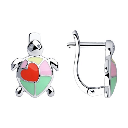 Серьги из серебра с эмалью Ювелирное изделие - Серьги из серебра с эмалью в магазине Best-Gold 071535