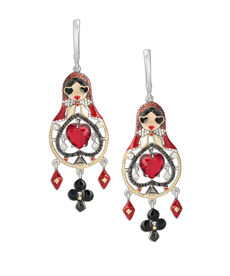 Ювелирное изделие - Серьги из серебра с фианитами в магазине Best-Gold 152914