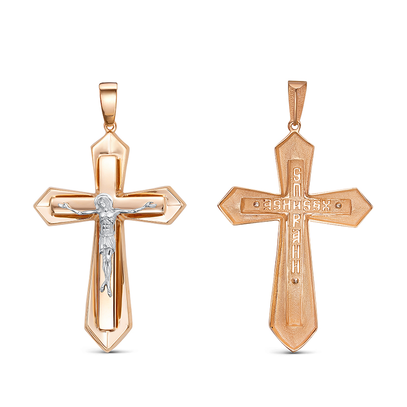 Крест из красного золота Ювелирное изделие - Крест из красного золота в магазине Best-Gold 030284