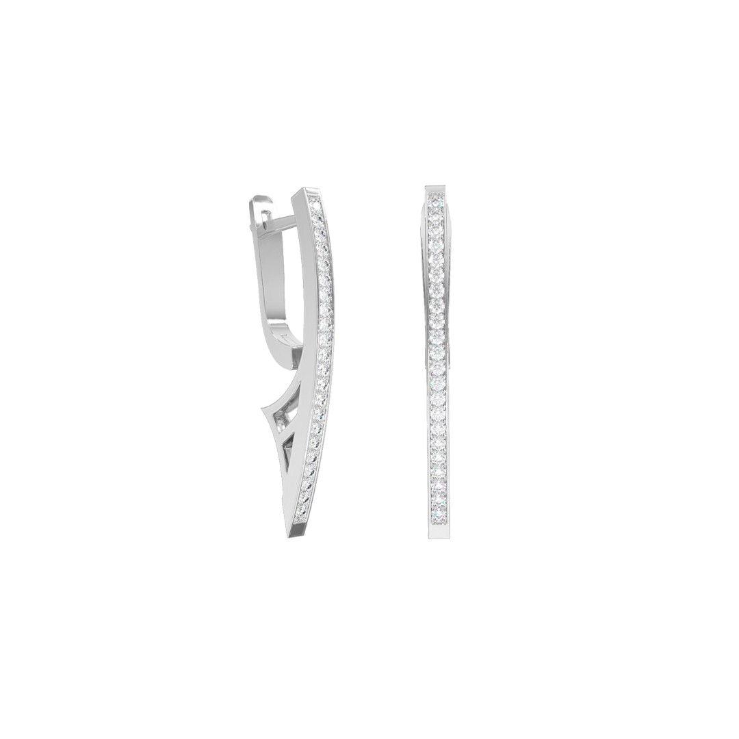 Серьги из серебра с фианитами Ювелирное изделие - Серьги из серебра с фианитами в магазине Best-Gold 121081