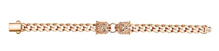 Ювелирное изделие - Браслет из красного золота с изумрудами в магазине Best-Gold 130972