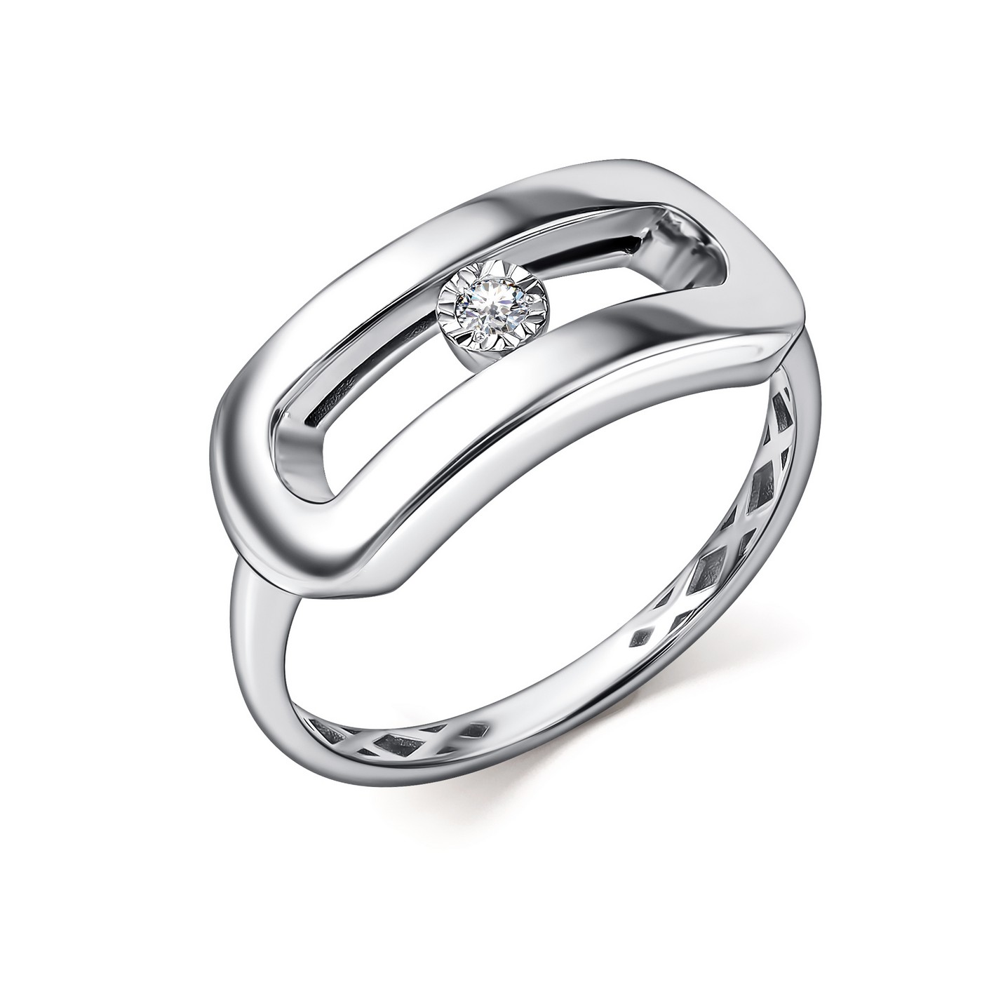 Кольцо из белого золота с бриллиантами Ювелирное изделие - Кольцо из белого золота с бриллиантами в магазине Best-Gold 150419