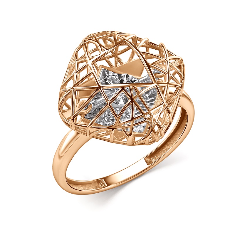 Кольцо из красного золота с бриллиантом Ювелирное изделие - Кольцо из красного золота с бриллиантом в магазине Best-Gold 154985