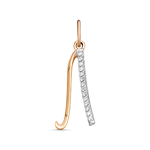 Подвеска из красного золота с фианитами Ювелирное изделие - Подвеска из красного золота с фианитами в магазине Best-Gold 141564