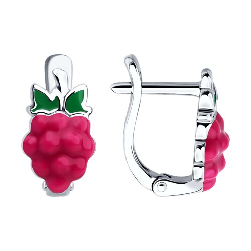 Серьги из серебра с эмалью Ювелирное изделие - Серьги из серебра с эмалью в магазине Best-Gold 140733