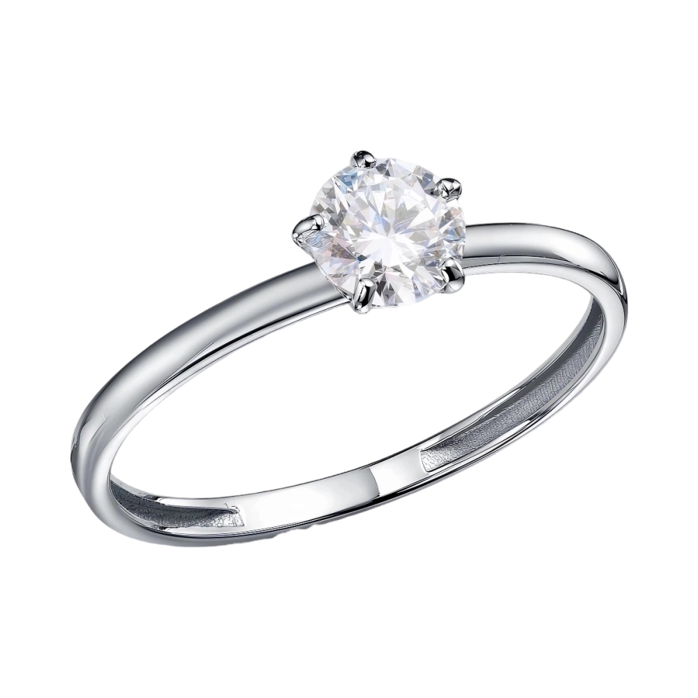 Кольцо помолвочное из белого золота с бриллиантом Ювелирное изделие - Кольцо помолвочное из белого золота с бриллиантом в магазине Best-Gold 157014