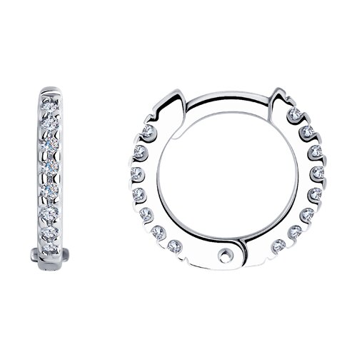 Ювелирное изделие - Серьги из серебра с фианитами в магазине Best-Gold 049586